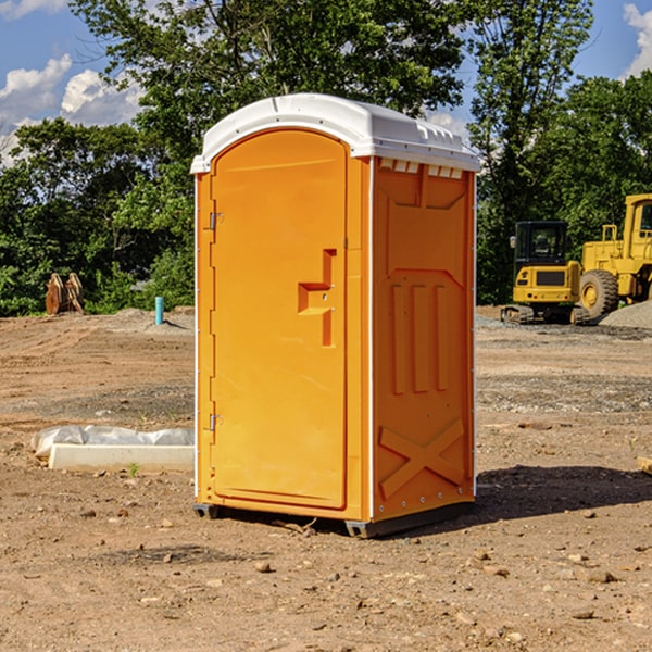 how often are the porta potties cleaned and serviced during a rental period in Sidney